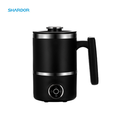 300ML 4-In-1 Espresso Milk Frother Black Cold Hot Milk Heating Foamer Detachable