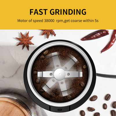150W বাণিজ্যিক বৈদ্যুতিক কফি গ্রাইন্ডার 60g ক্ষমতা, 304 স্টেইনলেস স্টীল মশলা পেষকদন্ত