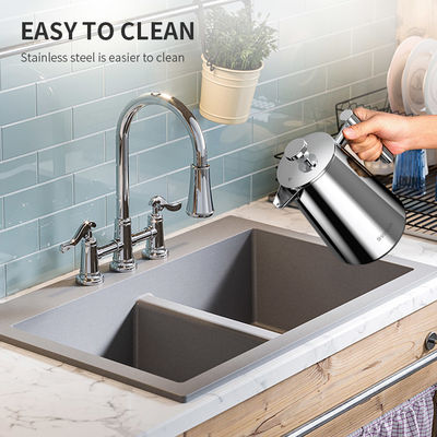 34OZ ডাবল ওয়াল ইনসুলেটেড ফ্রেঞ্চ প্রেস কফি মেকার ক্লাসিক্যাল স্টাইল SS304