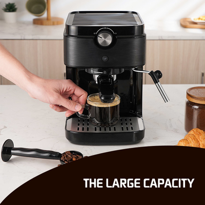 0.9L মাল্টিফাংশন কফি মেশিন 1300W এসপ্রেসো ইলেকট্রিক হ্যান্ডহেল্ড বুর গ্রাইন্ডার